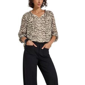 Street One Polyester Blouse with Elegant Design Women Beige Shirts